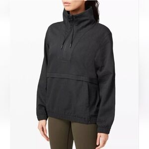 Lululemon Pack Light Black Quarter-Zip Pullover Jacket Size Medium 6 Travel